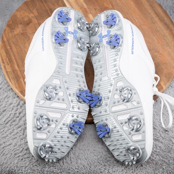 Under Armour Charged Breathe 2 Womens Golf Shoes Size 10 White Leather Spikeless - Picture 9 of 9